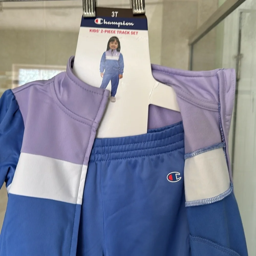 Champion - Girls Purple and White Tracksuit- Size 3T - Picture 5 of 6